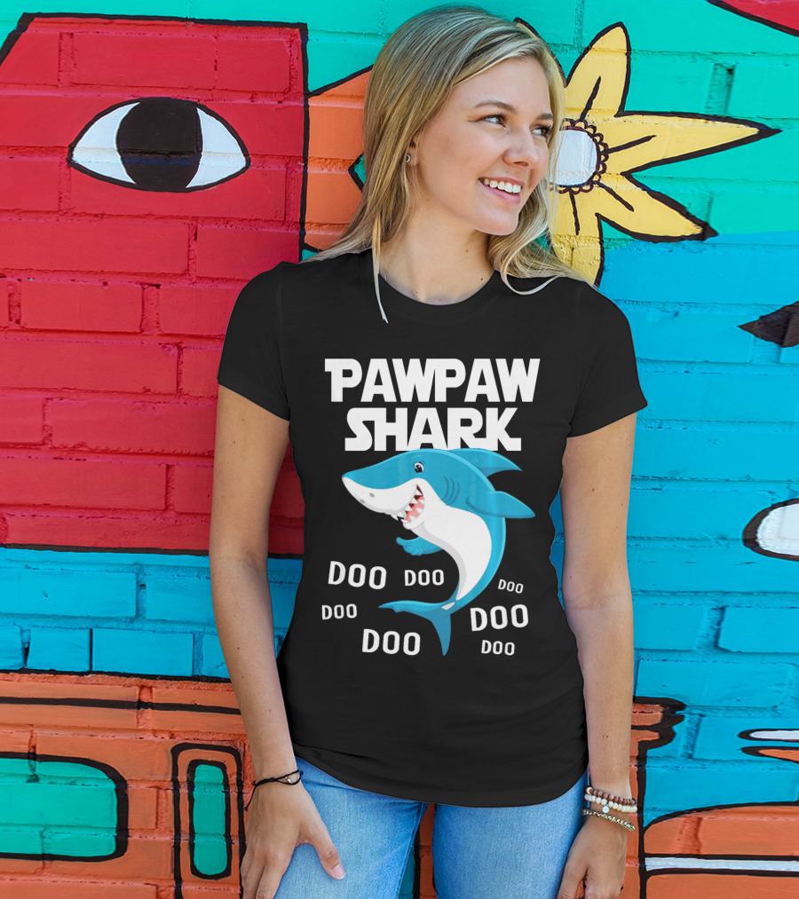 Pawpaw Shark Doo Doo Doo Grandpa Song T-Shirt