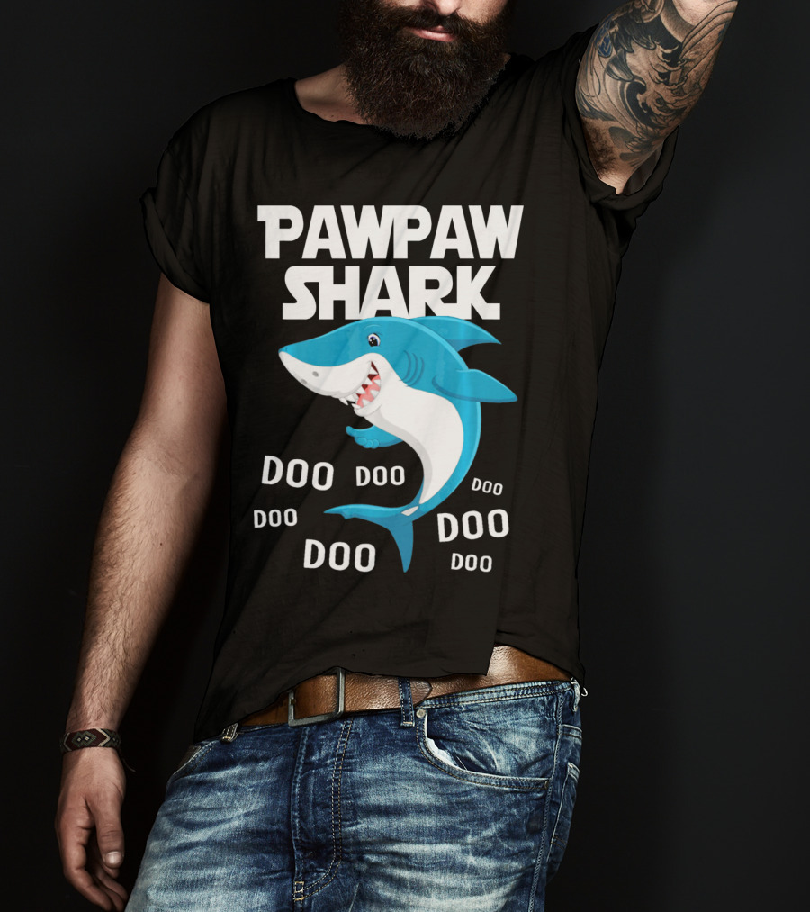 Pawpaw Shark Doo Doo Doo Grandpa Song T-Shirt