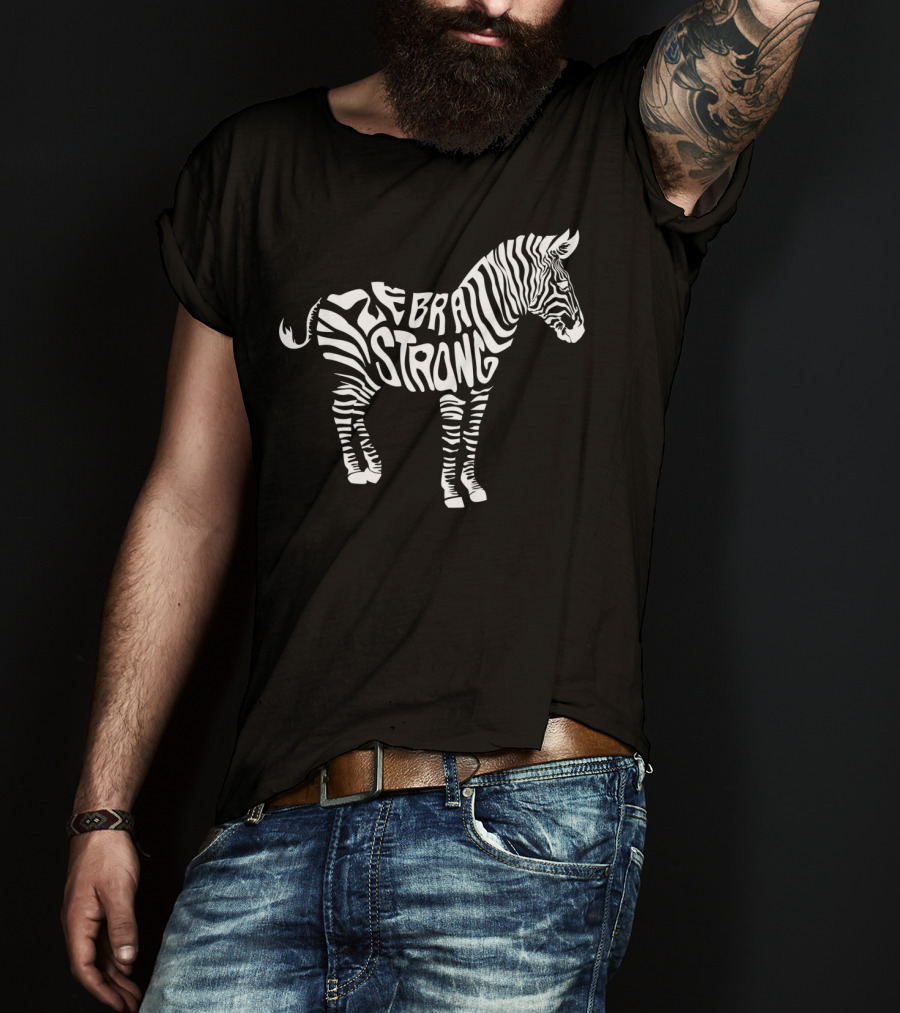 Cute Zebra Strong Ehlers Danlos Syndrome Awareness T-Shirt