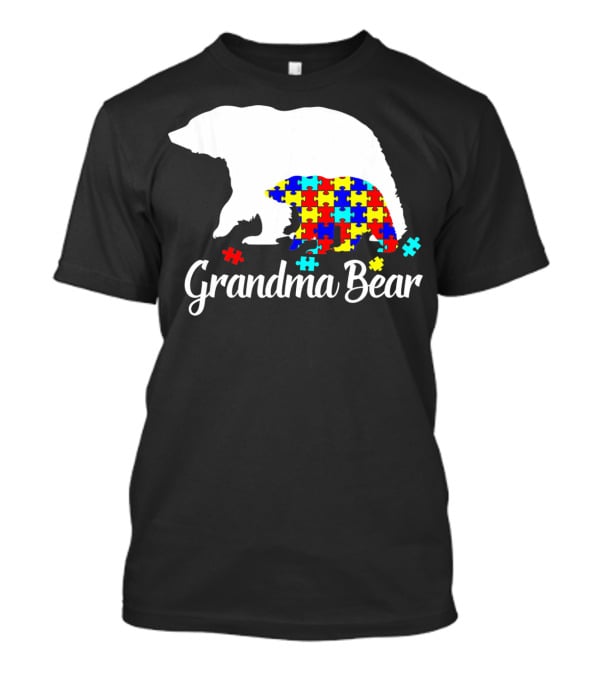 Grandma Bear Puzzle Autism Awareness Iconic T-Shirt