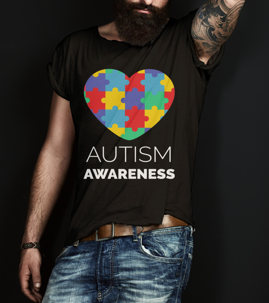 Autism Awareness Puzzle Heart T-Shirt