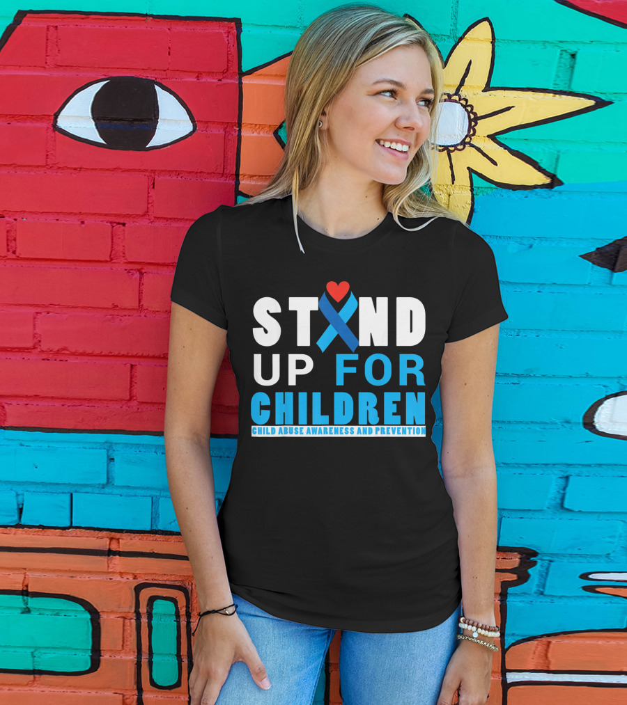 STAND UP FOR CHILDREN Child Abuse Awareness And Prevention T-Shirt