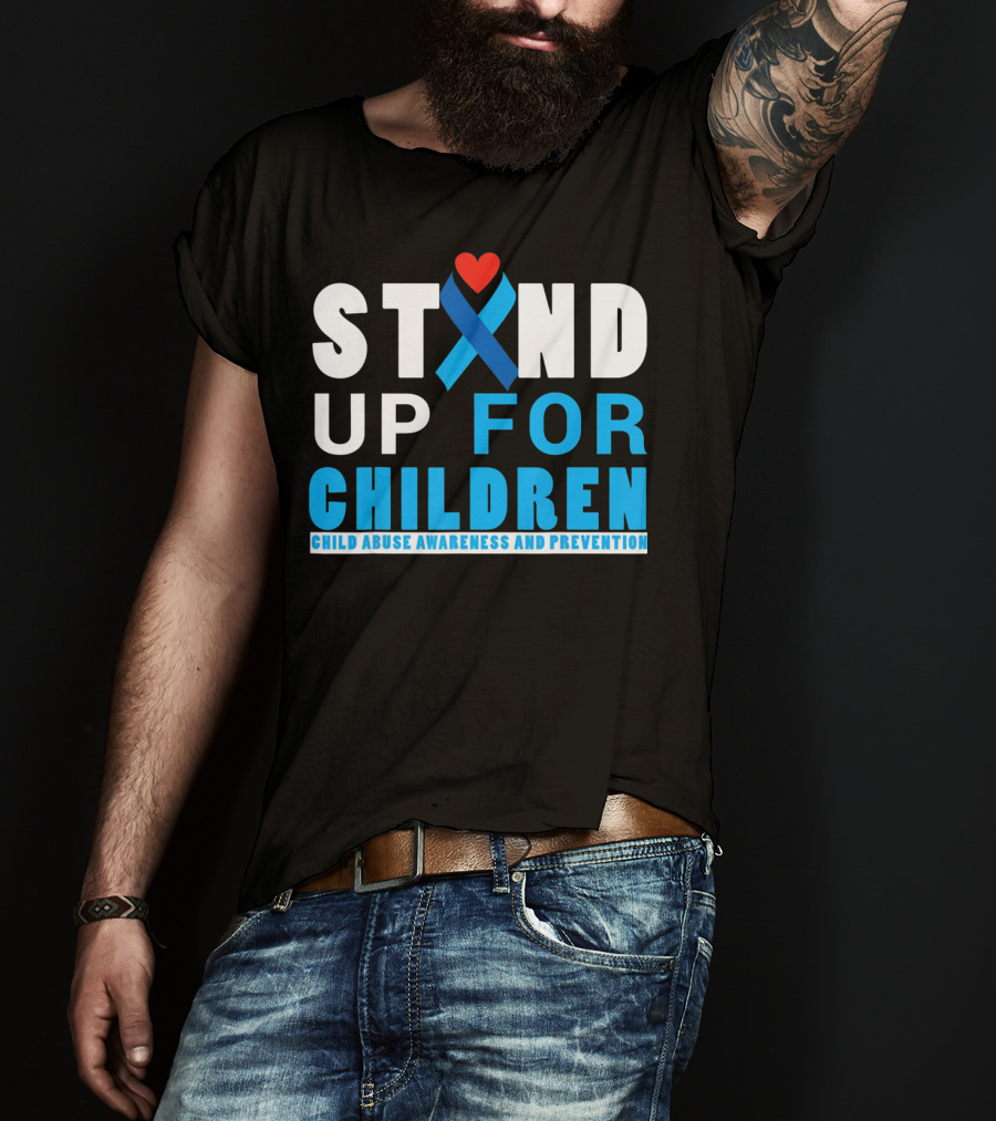 STAND UP FOR CHILDREN Child Abuse Awareness And Prevention T-Shirt