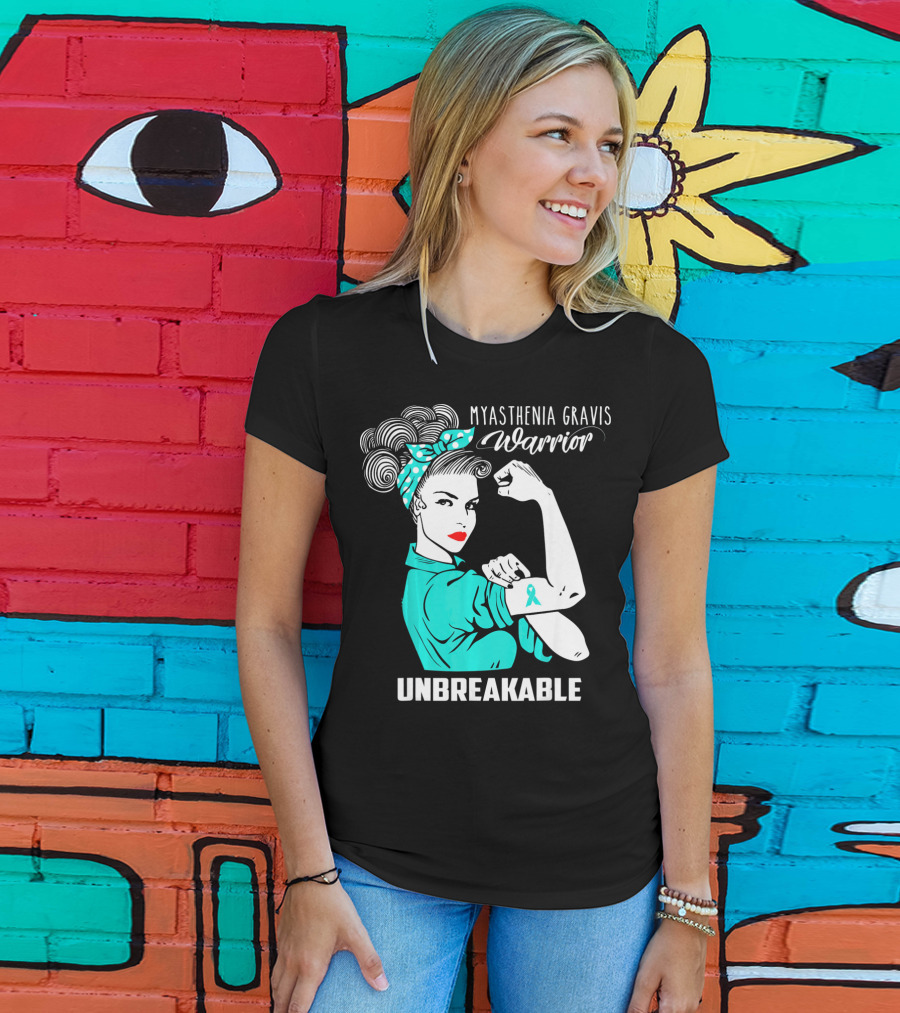 Myasthenia Gravis Warrior Unbreakable Strong Woman T-Shirt