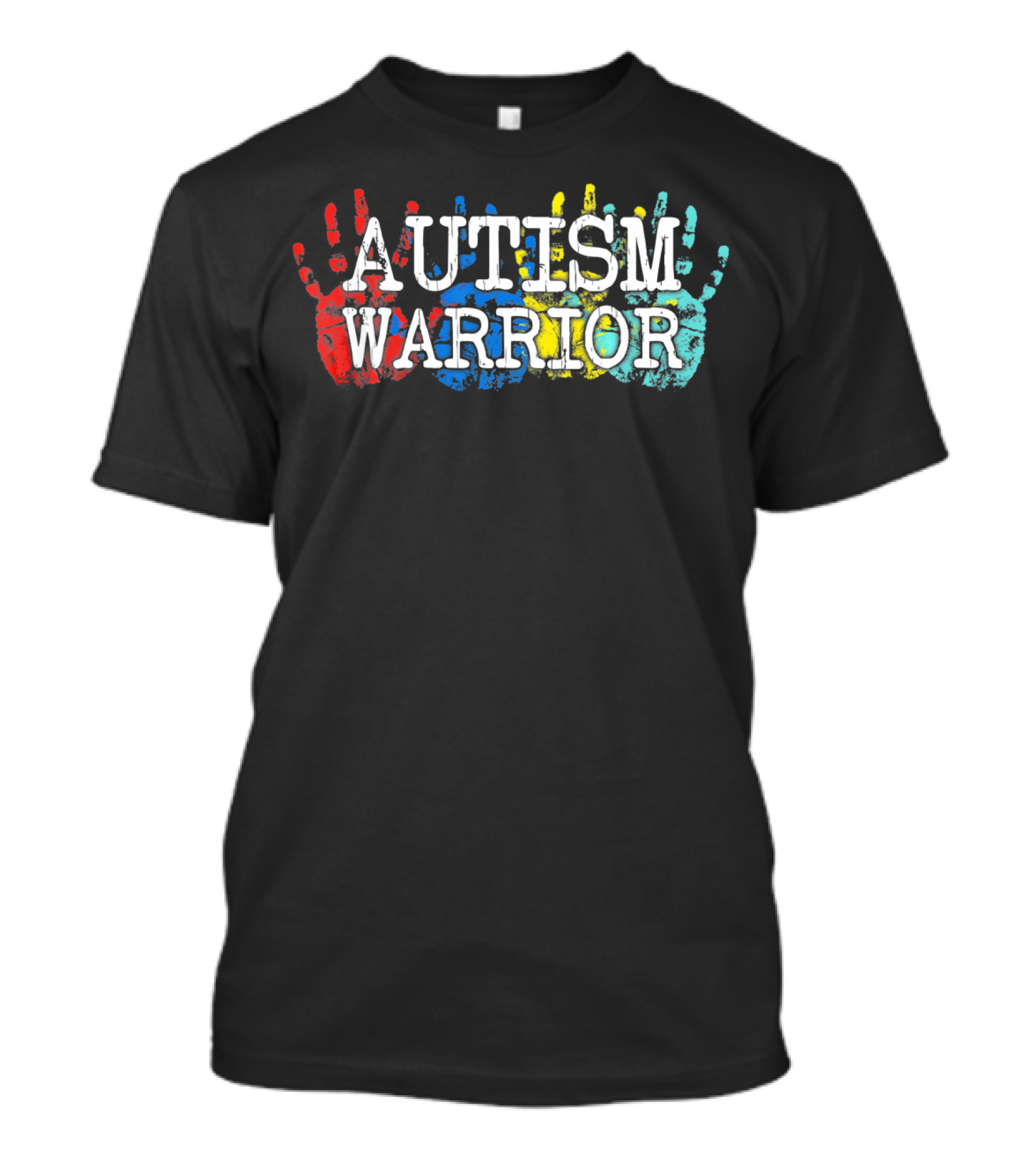 AUTISM WARRIOR Handprint Colors T-Shirt
