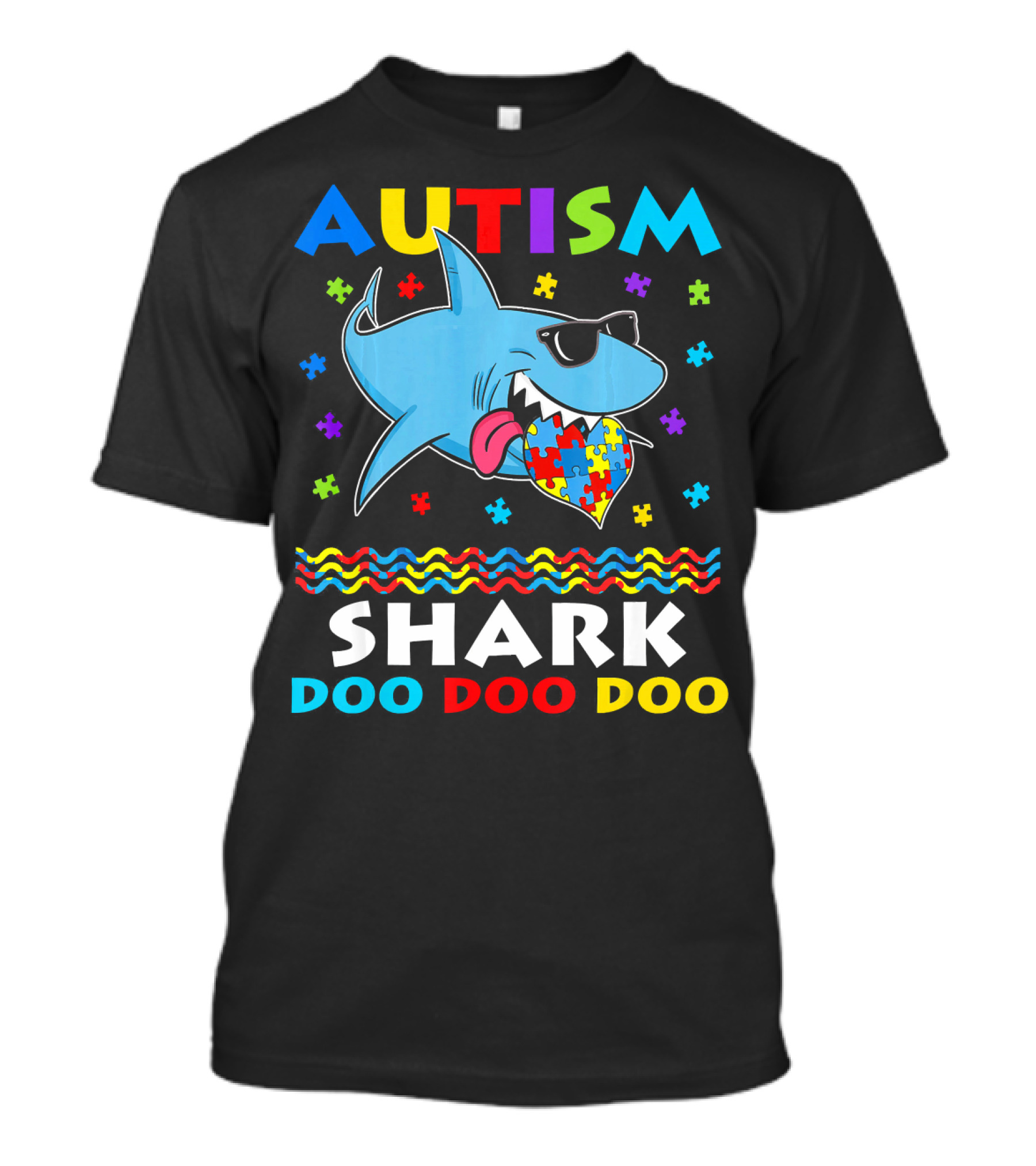 Autism Shark Doo Doo Doo Funny Awareness Day T-Shirt