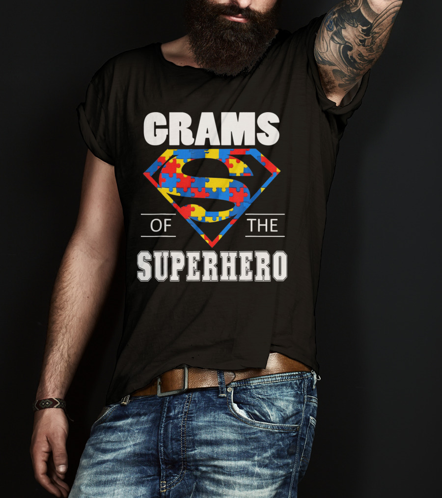 Super Grams Of The Superhero Autism Awareness Day T-Shirt