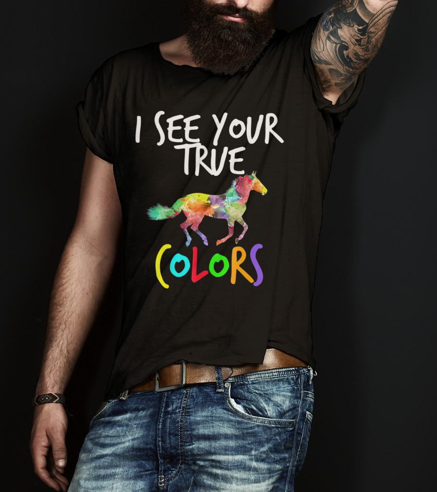 I See Your True Colors Autism Awareness Horse T-Shirt