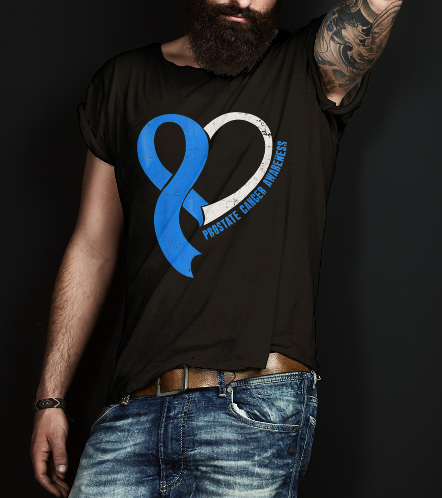 Prostate Cancer Awareness Heart T-Shirt