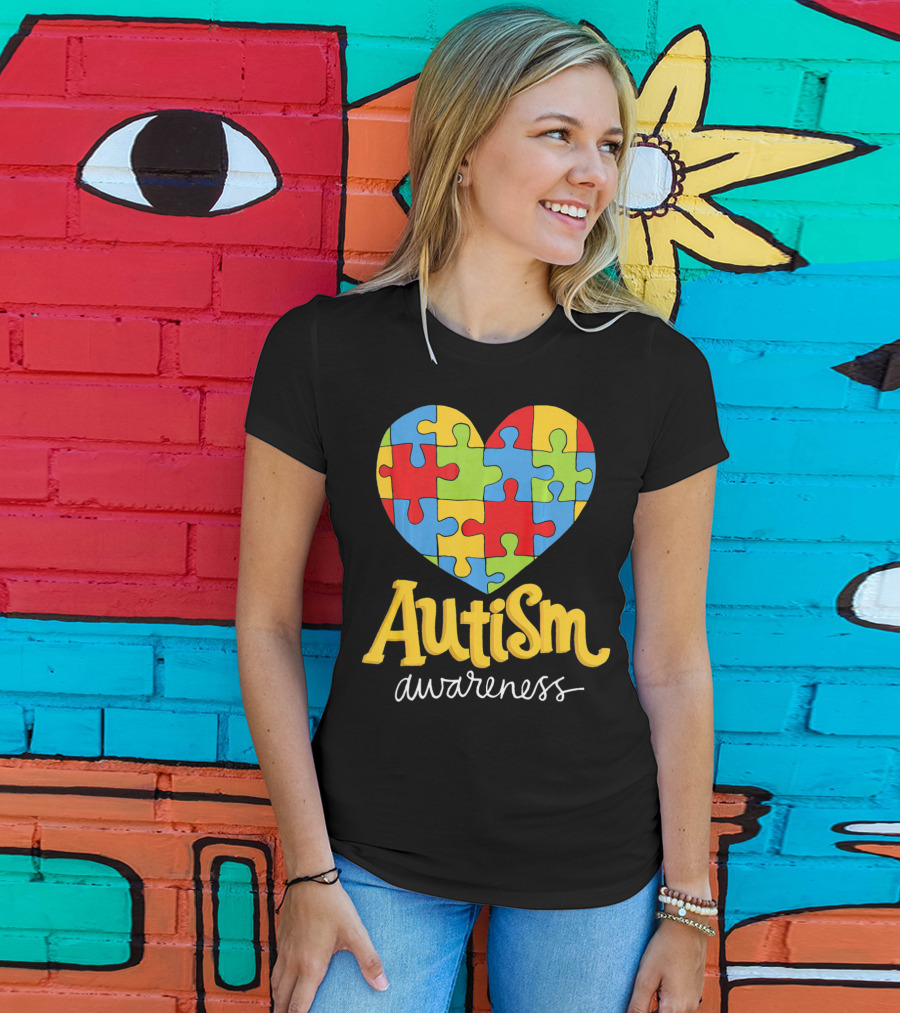 Puzzle Heart Autism Awareness Autism T-Shirt