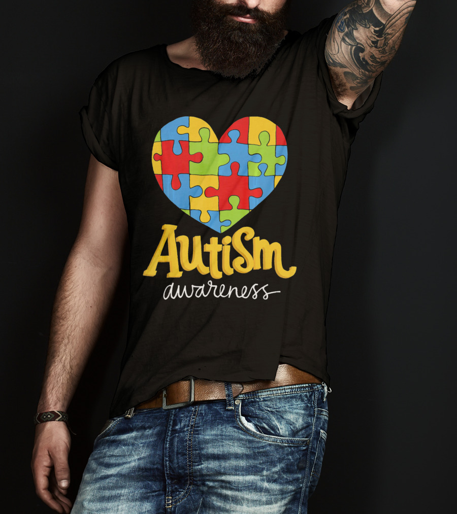 Puzzle Heart Autism Awareness Autism T-Shirt