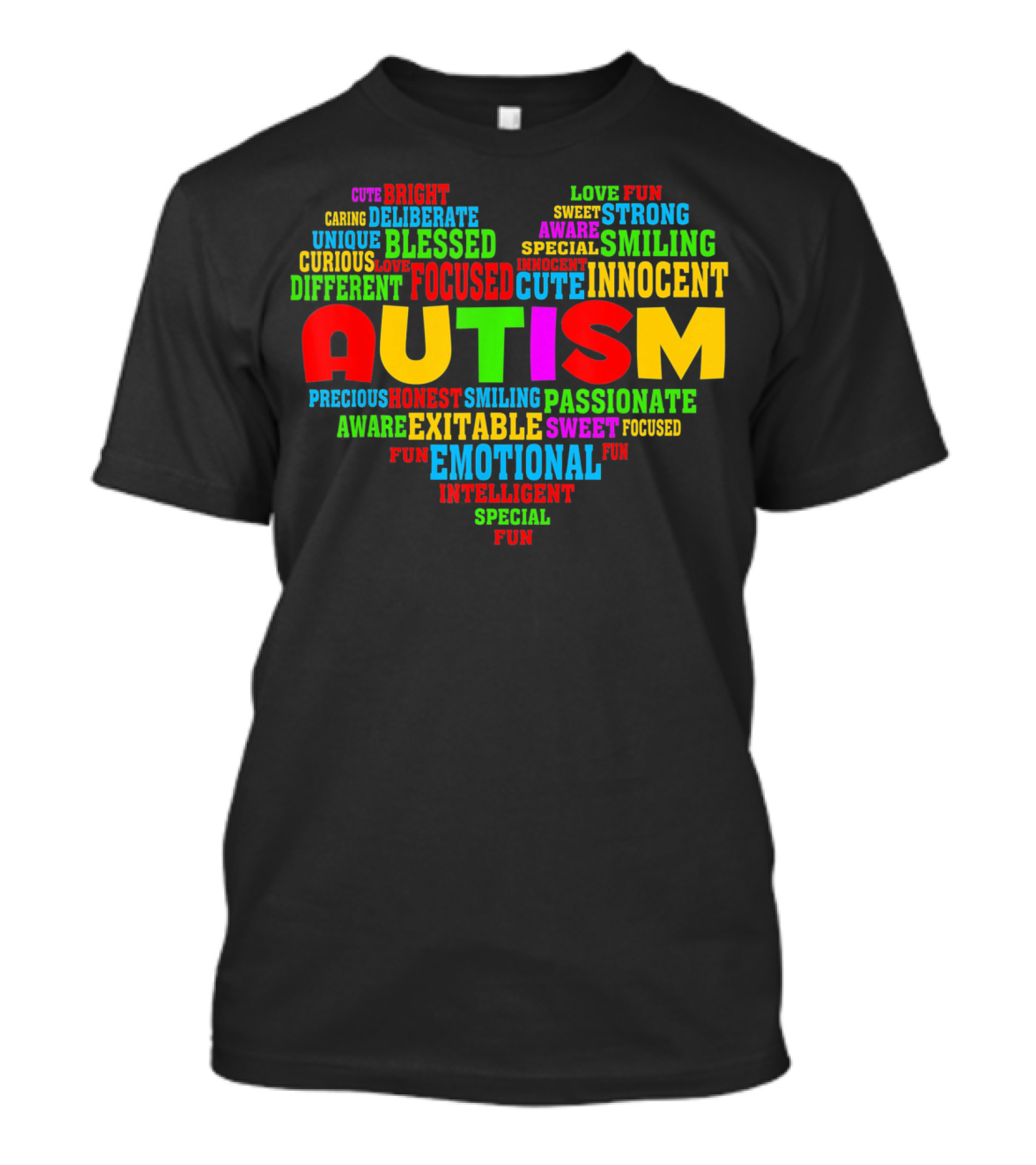 Autism Awareness Heart Emotional Focused Innocent Unique Blessed T-Shirt