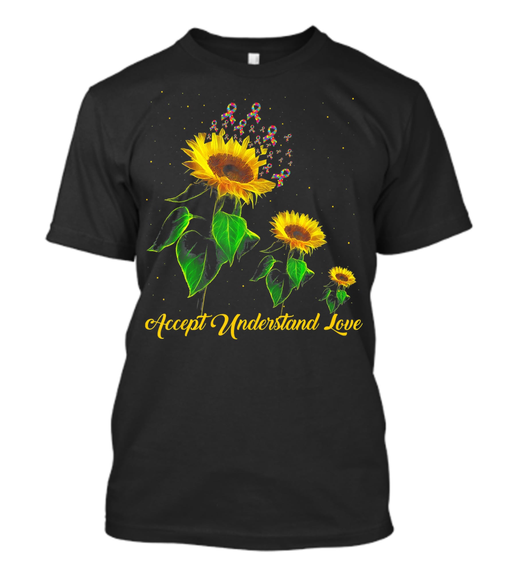 Accept Understand Love Sunflower Autism T-Shirt