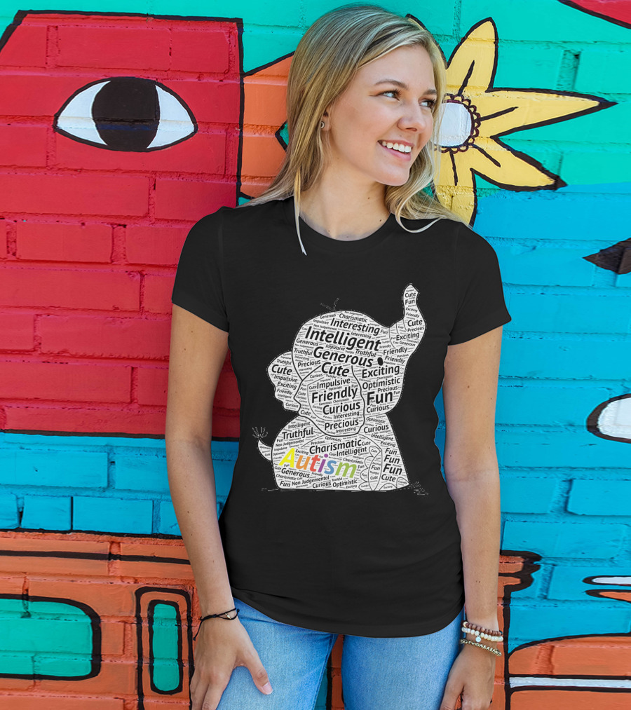 Autism Intelligent Generous Friendly Fun Elephant T-Shirt
