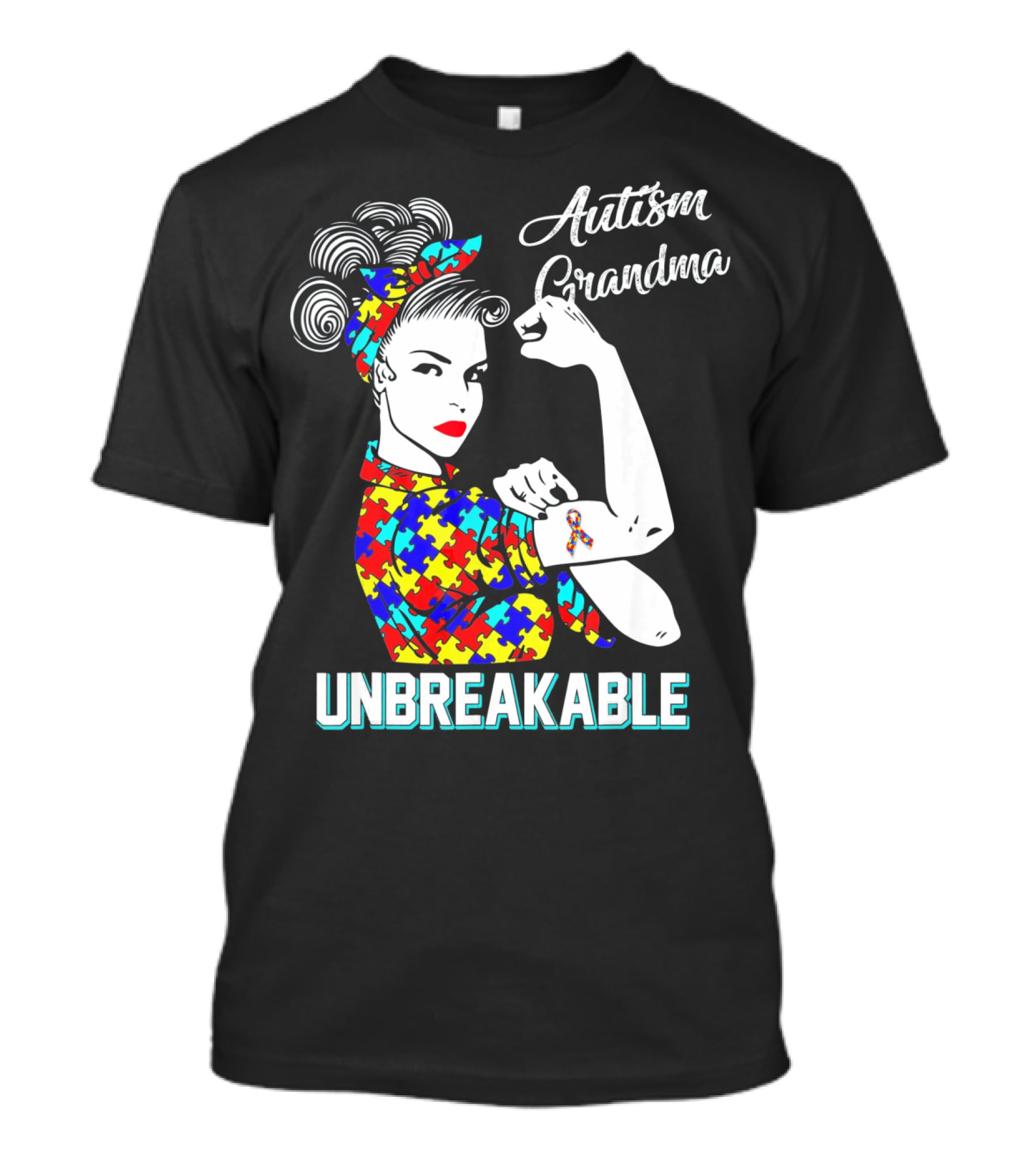 Autism Grandma Unbreakable Autism Awareness T-Shirt
