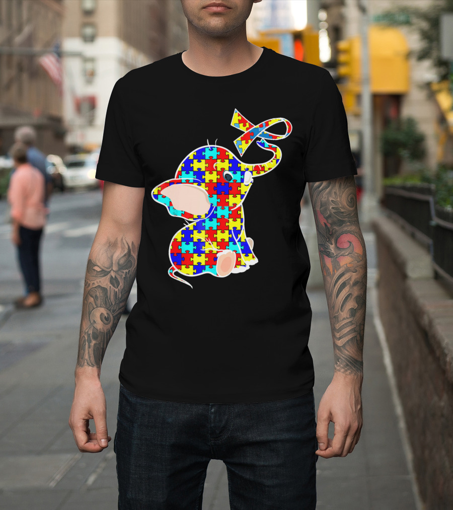Elephant Puzzle Autism Awareness T-Shirt