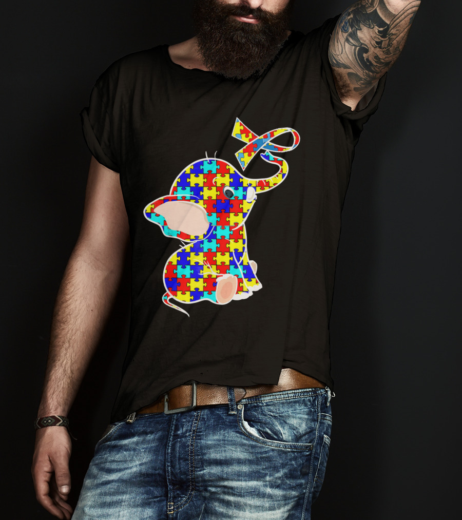 Elephant Puzzle Autism Awareness T-Shirt