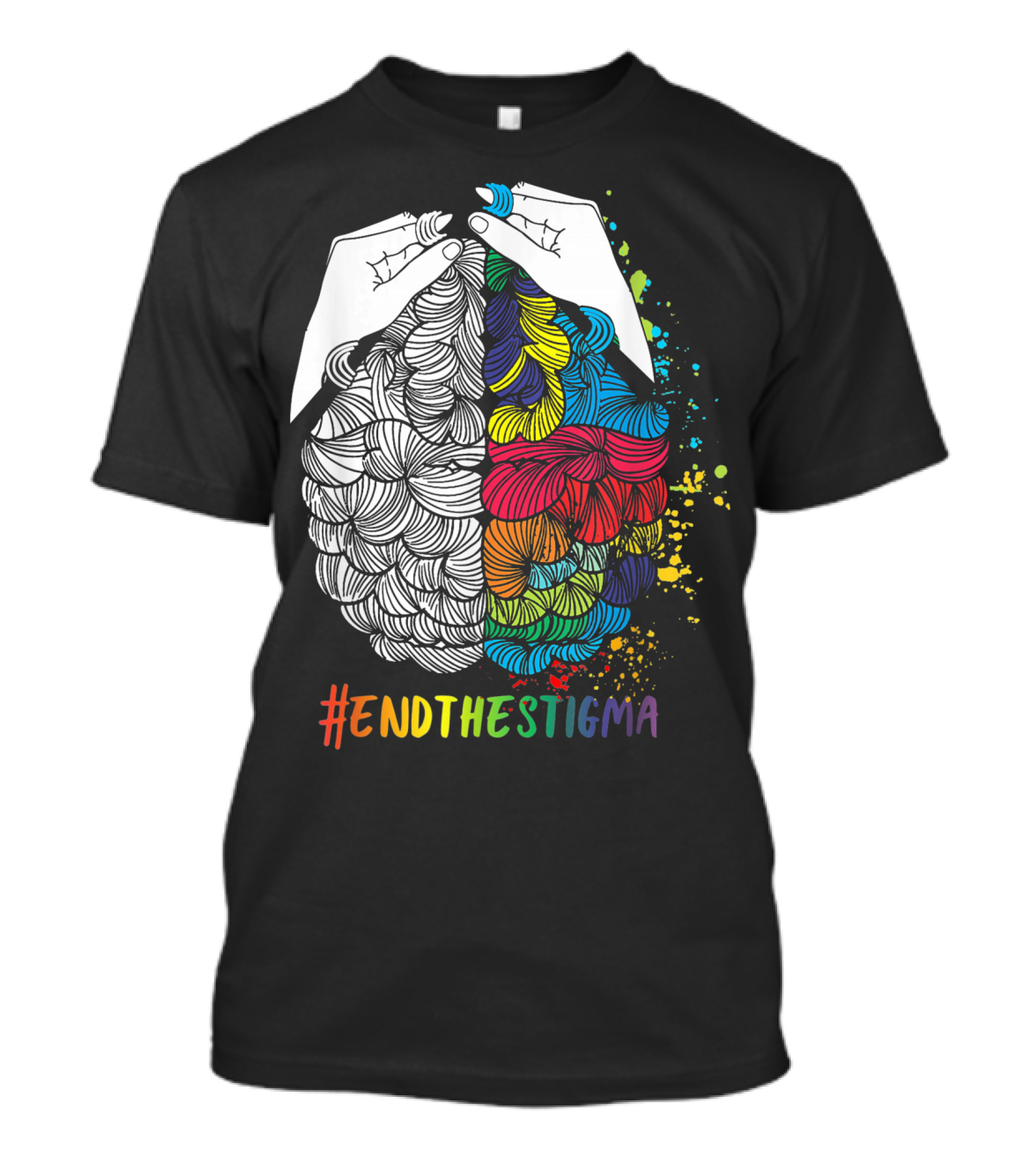 EndTheStigma Colorful Mental Health Matters Awareness T-Shirt