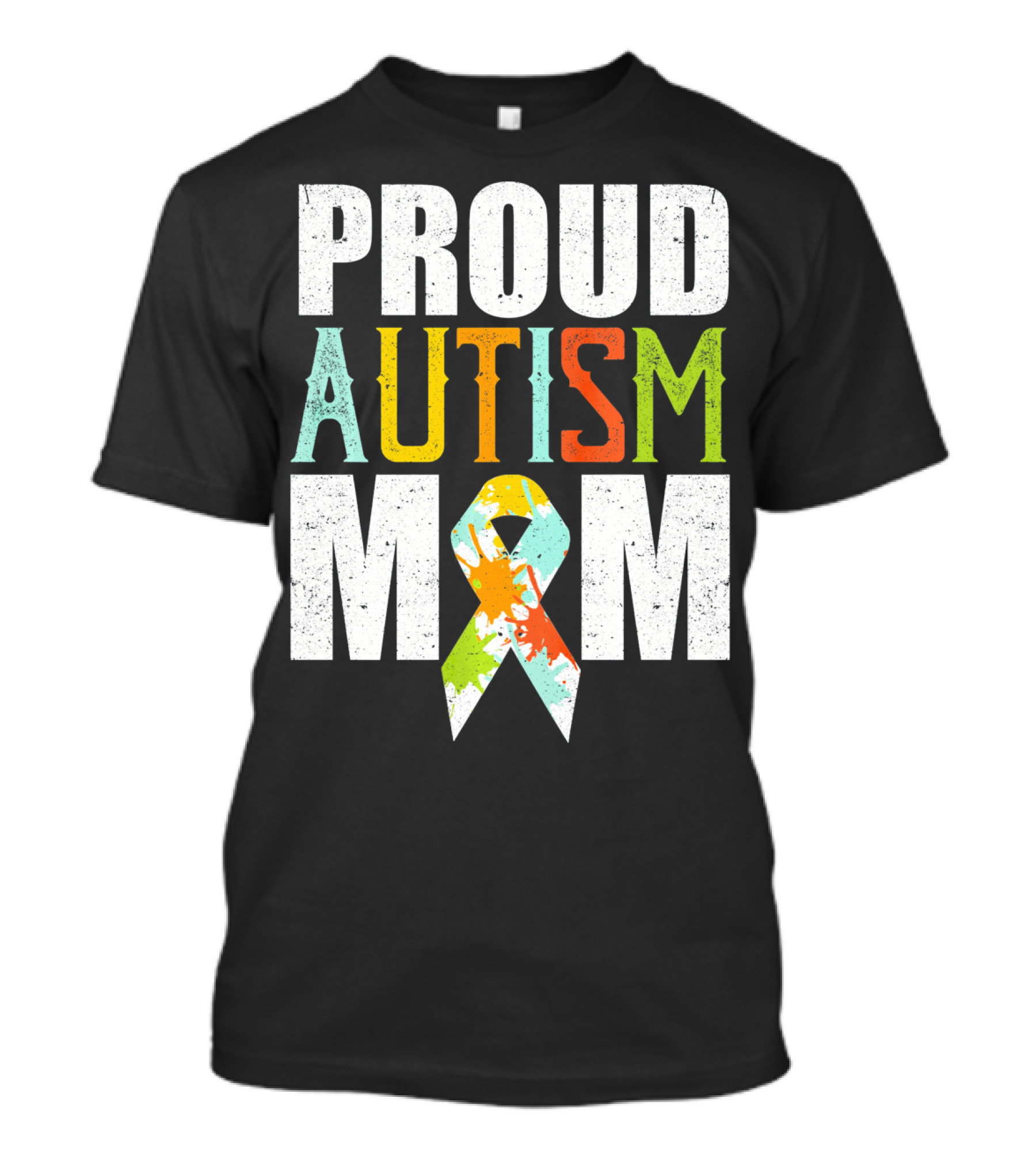 Proud Autism Mom Colorful Awareness T-Shirt