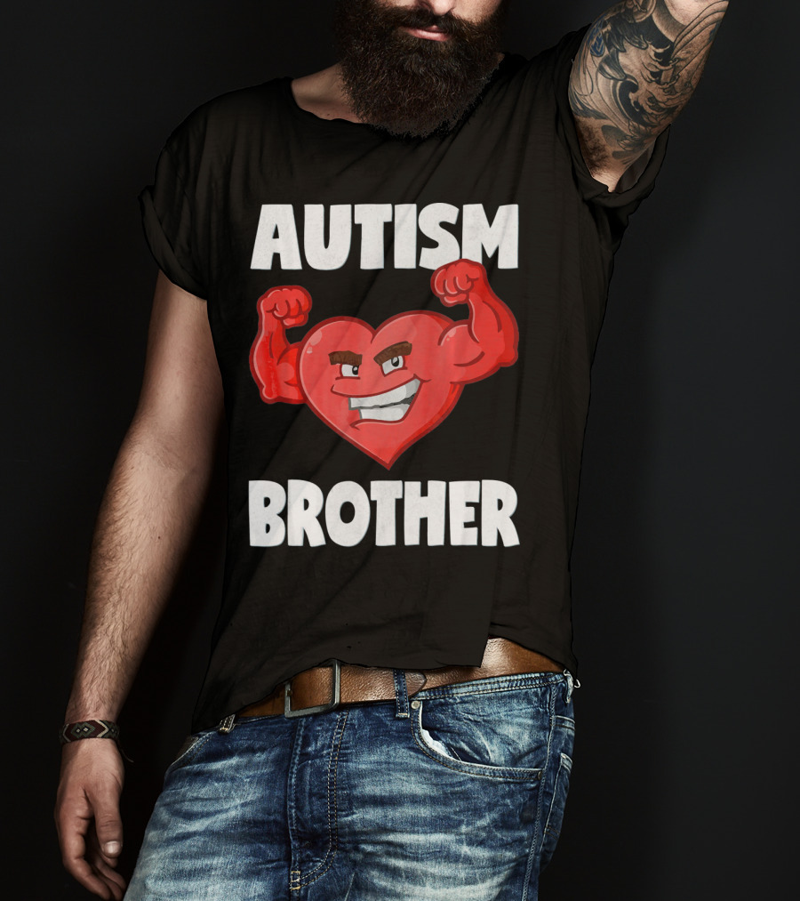 Autism Brother Heart Strong Brothers T-Shirt