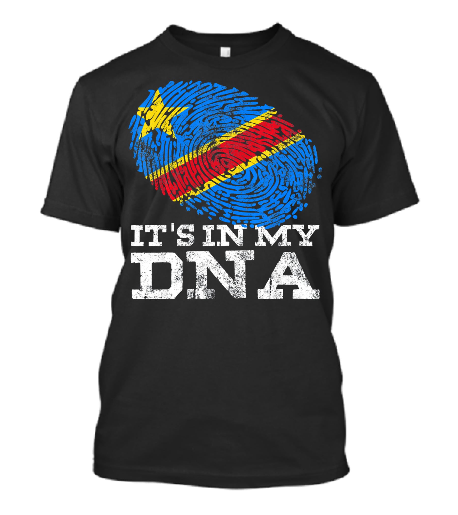 It's In My DNA Congolese African Fingerprint Flag T-Shirt
