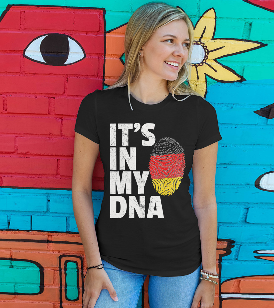 IT'S IN MY DNA German Flag Fingerprint Germany T-Shirt
