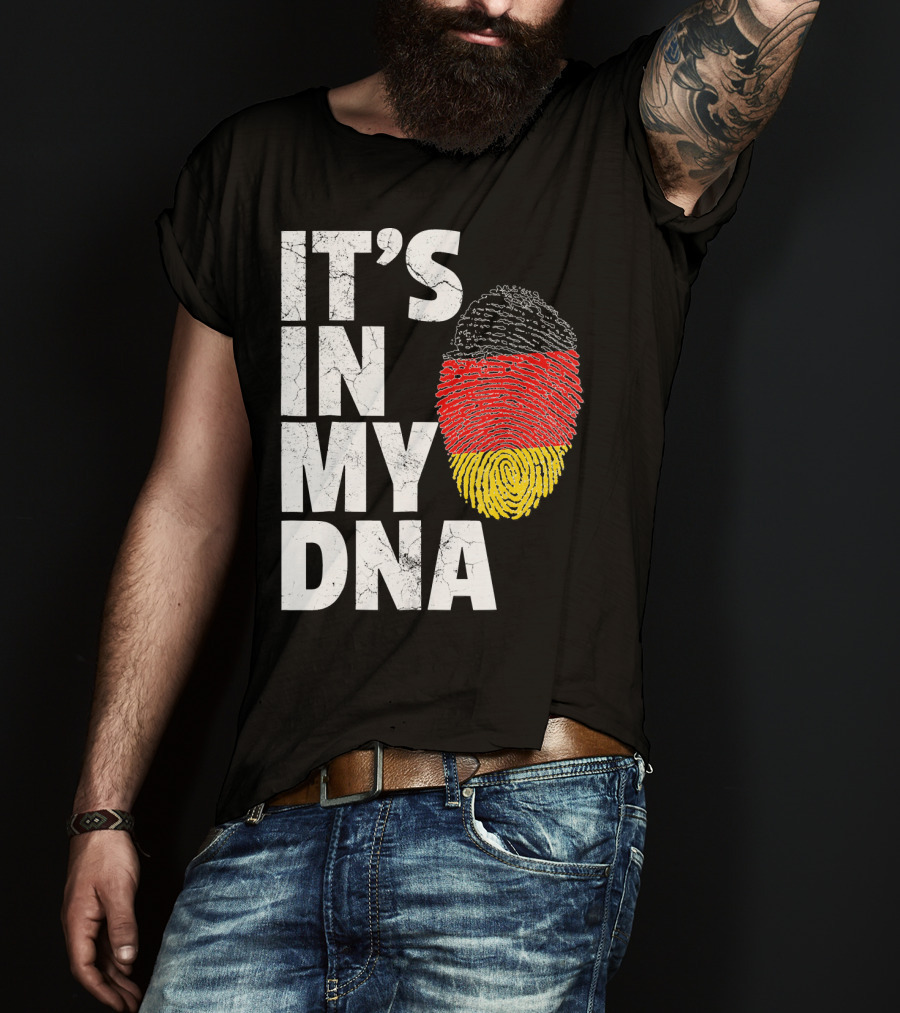 IT'S IN MY DNA German Flag Fingerprint Germany T-Shirt