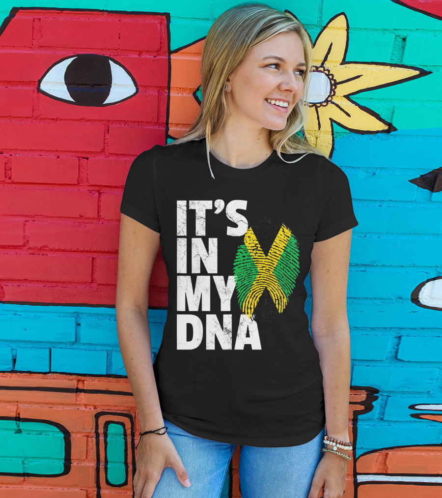 Its IN My Dna Jamaica Flag Jamaican Pride T-Shirt