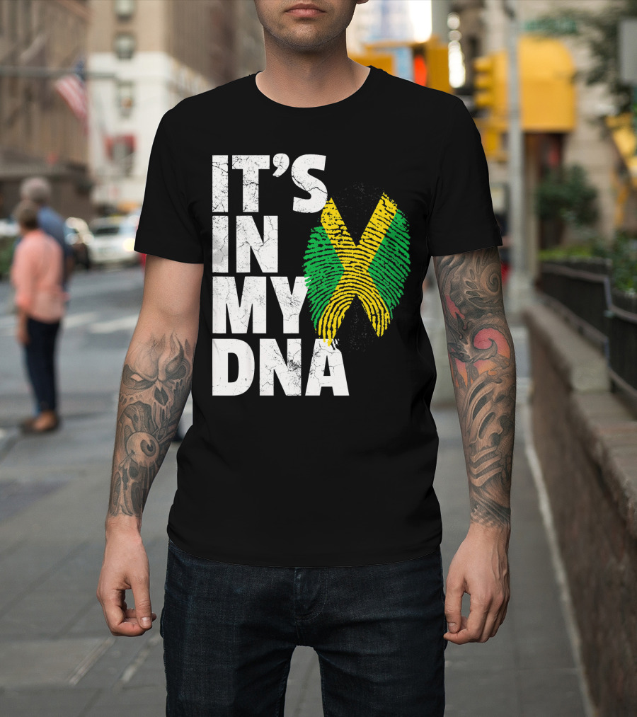 Its IN My Dna Jamaica Flag Jamaican Pride T-Shirt