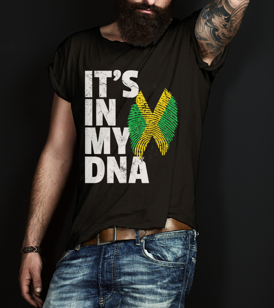 Its IN My Dna Jamaica Flag Jamaican Pride T-Shirt