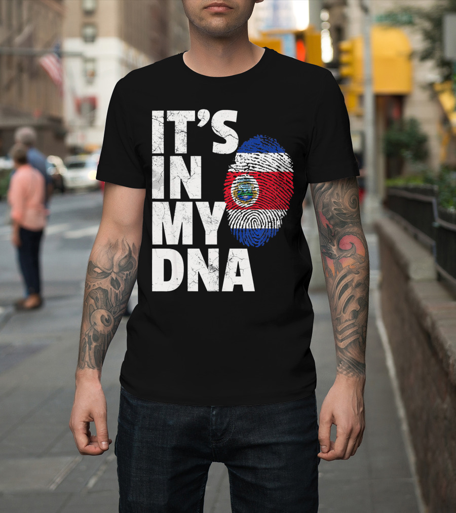 IT'S IN MY DNA Costa Rica Flag Rican Pride T-Shirt