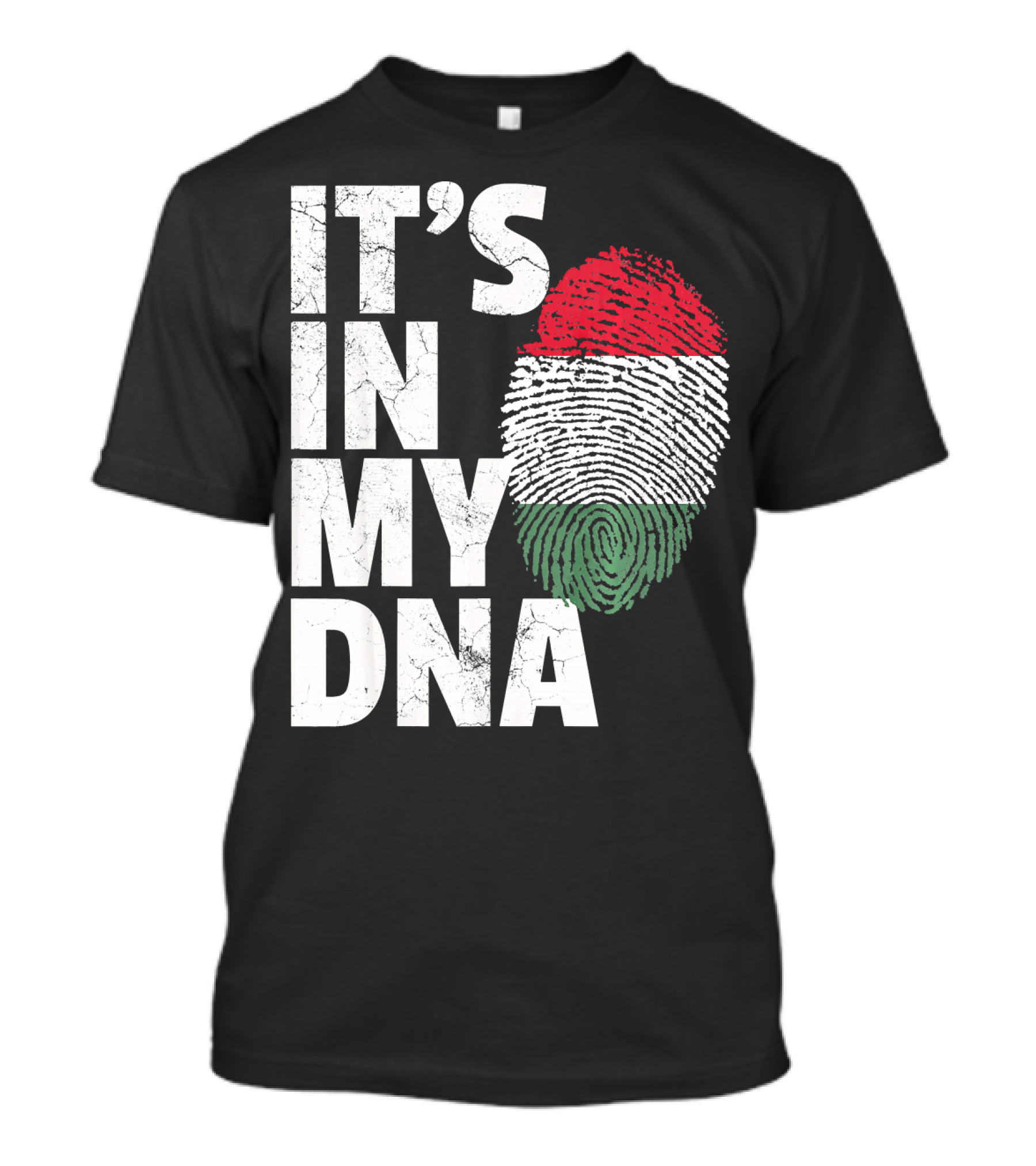 IT'S IN MY DNA Hungary Hungarian Flag Fingerprint T-Shirt
