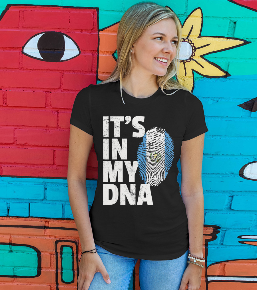 IT'S IN MY DNA Guatemala Flag Fingerprint T-Shirt