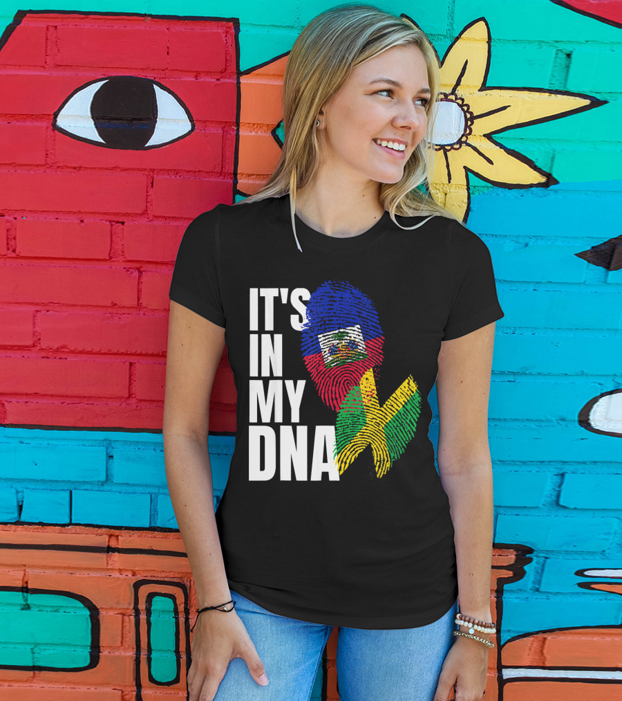 Jamaican Haitian Mix It's In My DNA Flag Heritage T-Shirt