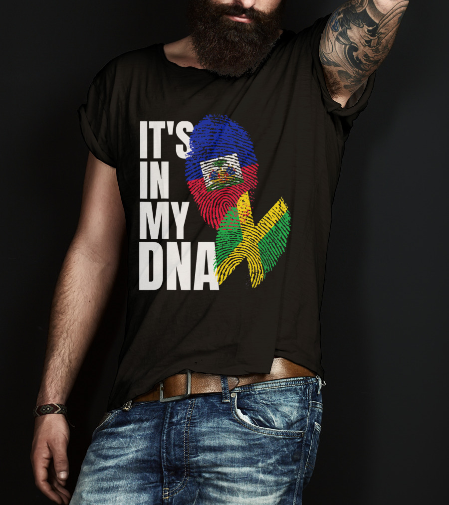 Jamaican Haitian Mix It's In My DNA Flag Heritage T-Shirt