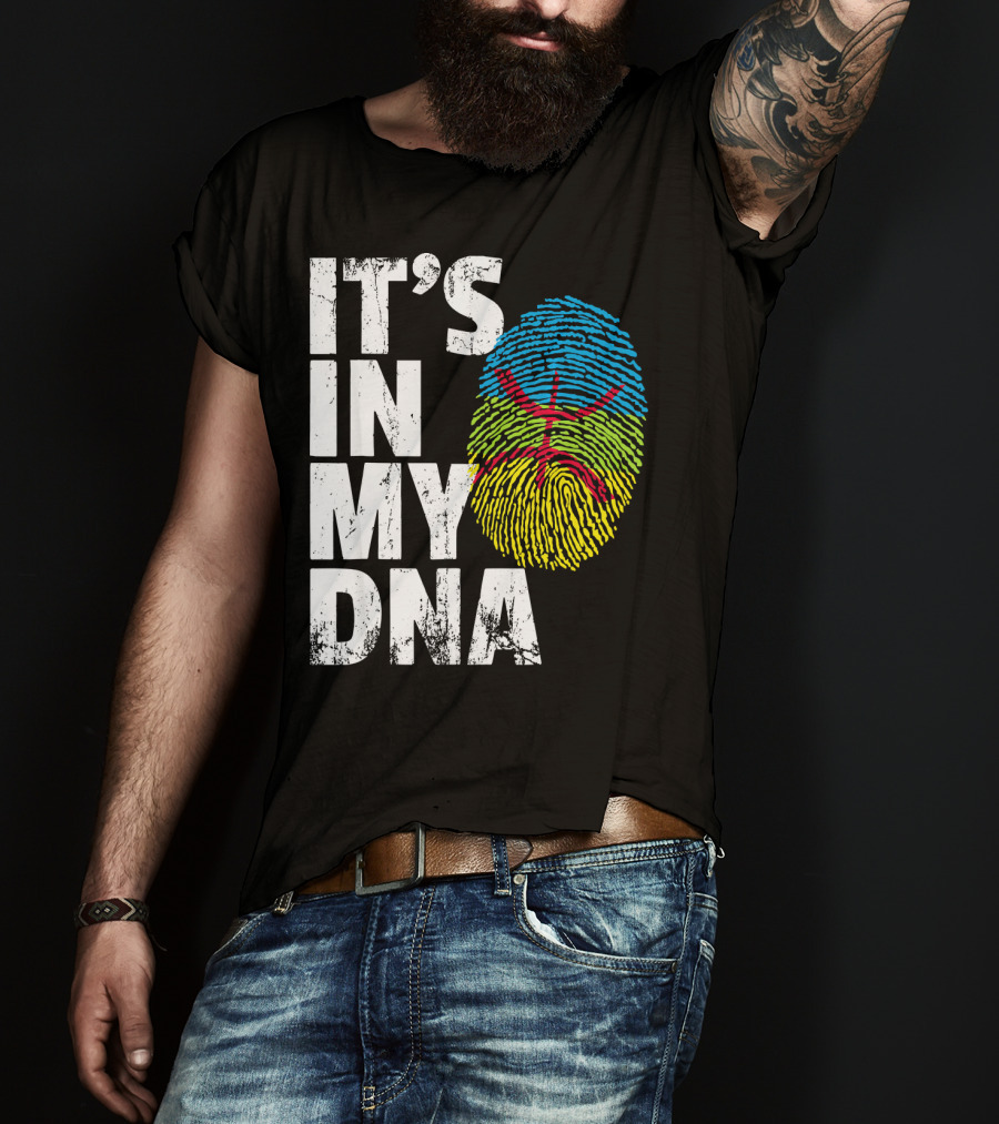 It's IN My Dna Amazigh Tamazgha Kabyle Fingerprint T-Shirt