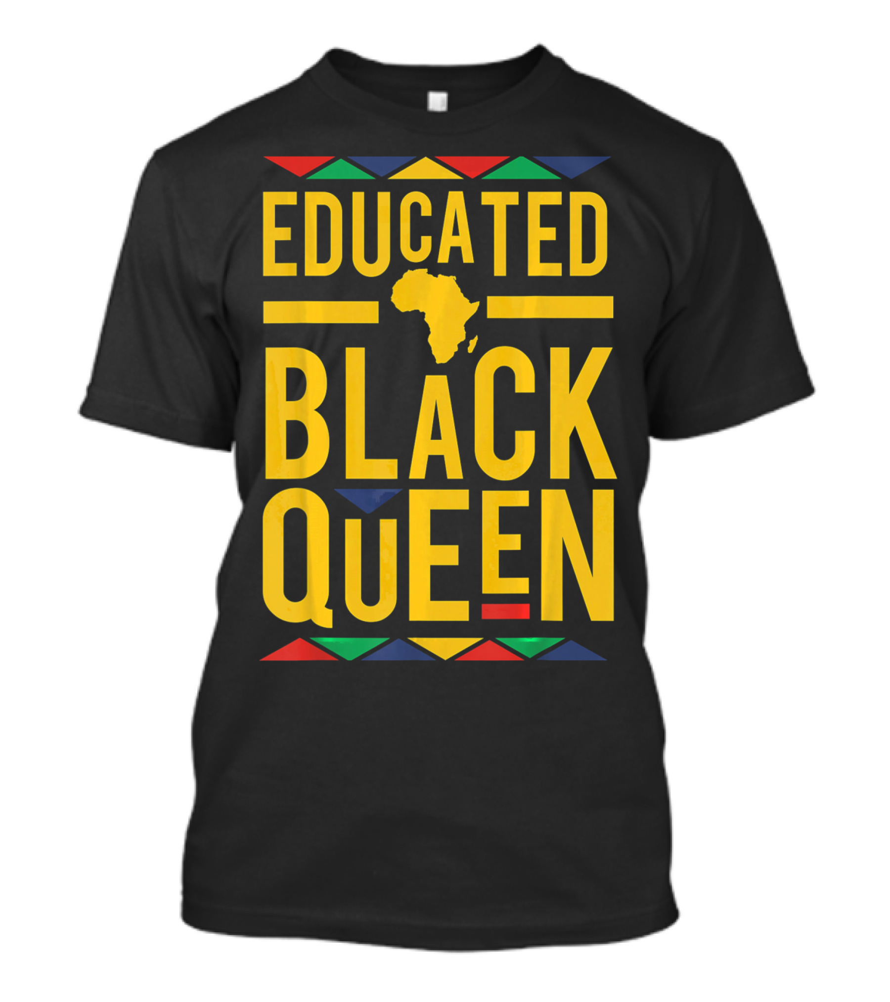 Educated Black Queen Africa Dashiki Colors T-Shirt