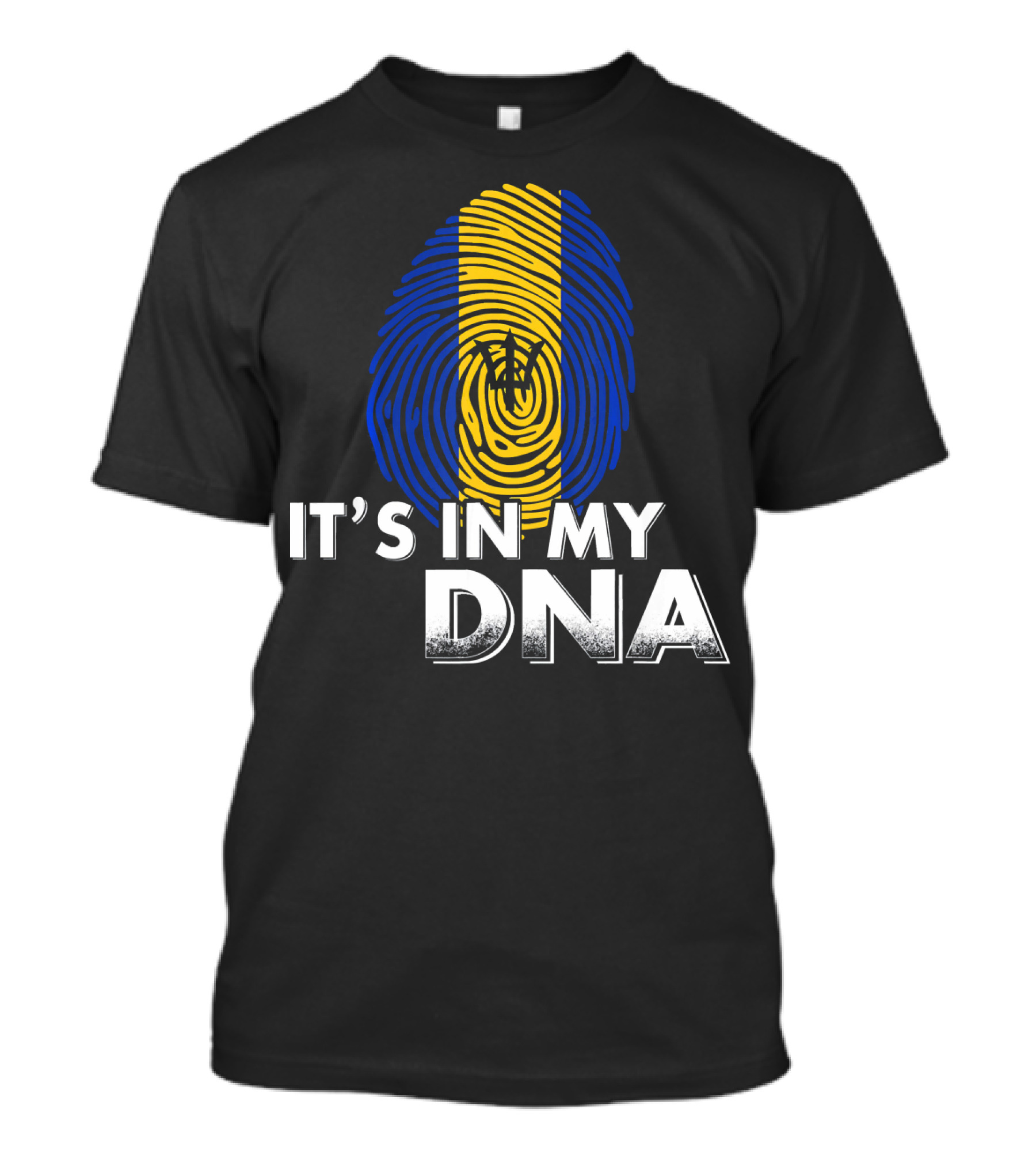 Barbados It's In My DNA Fingerprint Flag T-Shirt