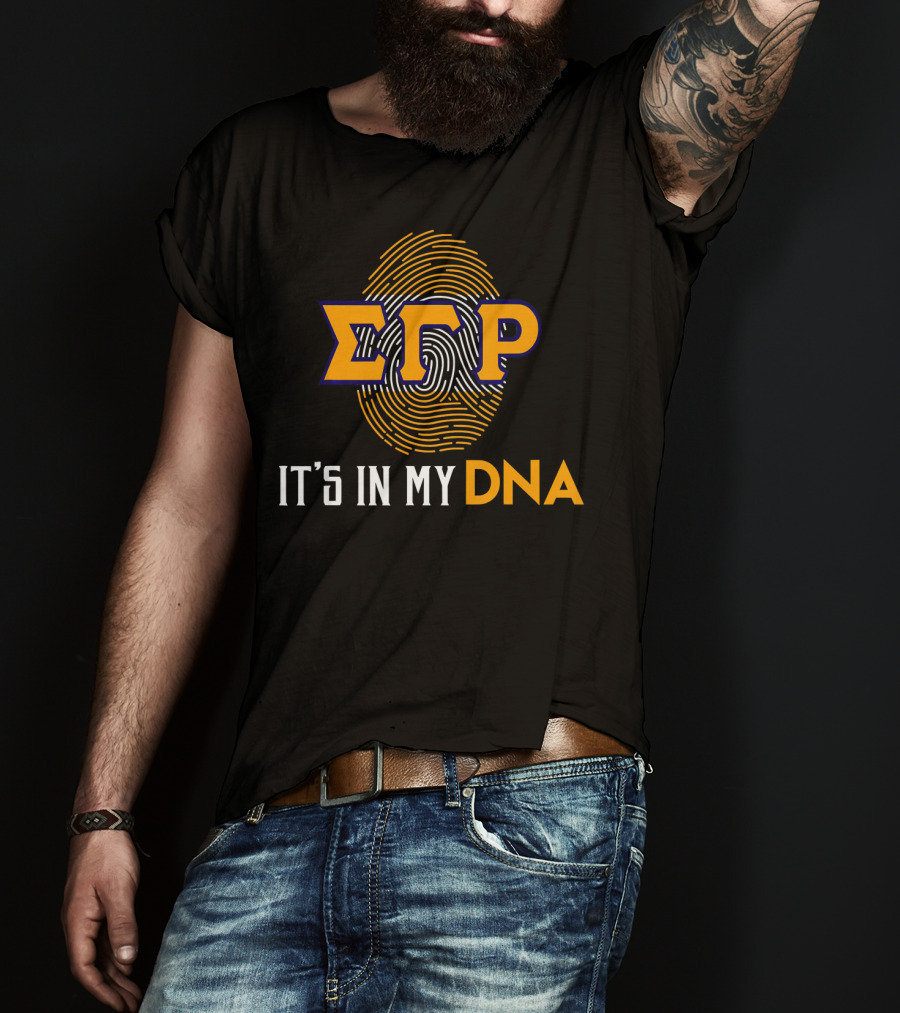 Sigma Gamma Rho SGRho It's In My DNA Fingerprint T-Shirt