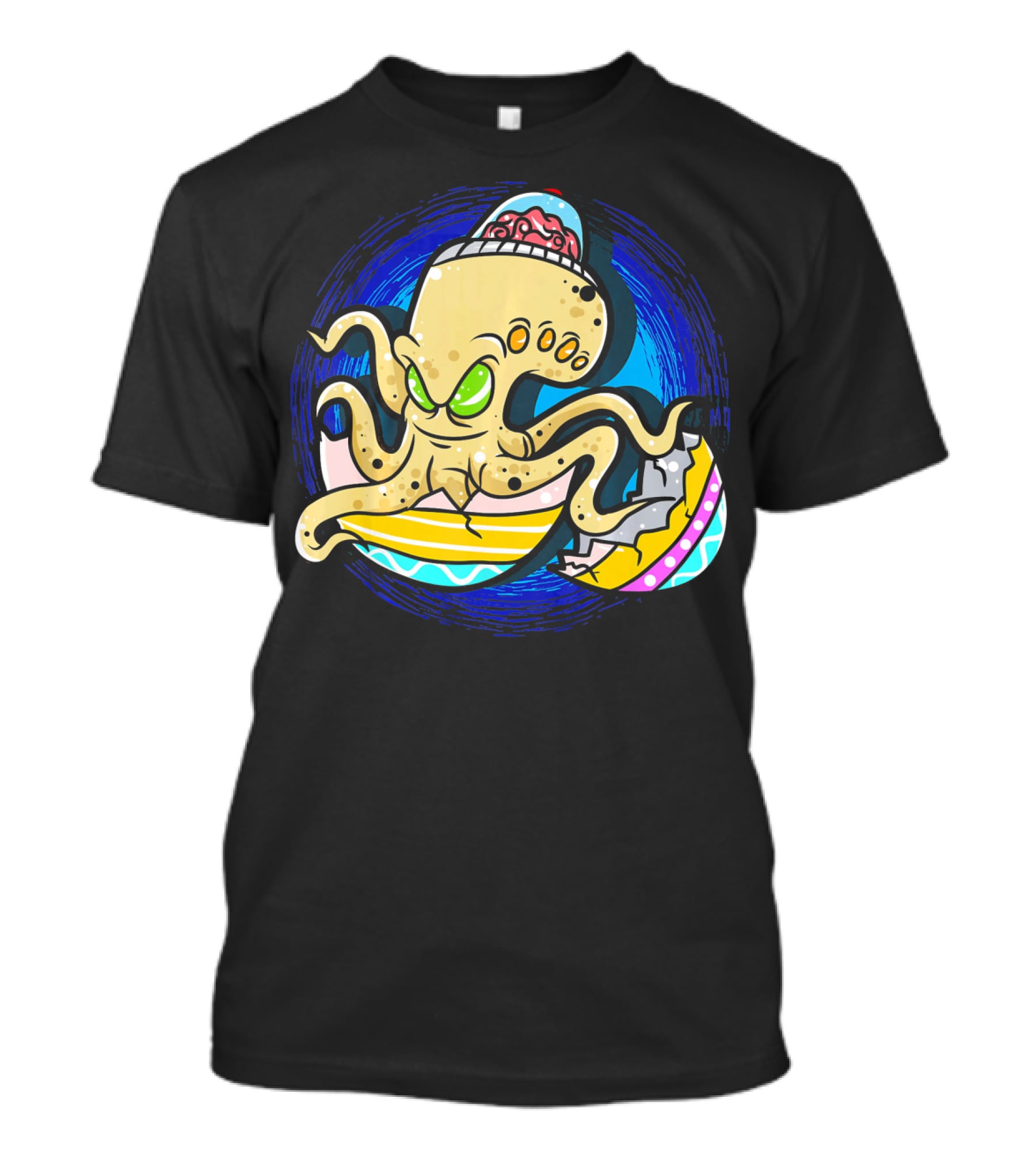 Alien Octopus Breaking Out Of Easter Egg Hunt Strategy T-Shirt