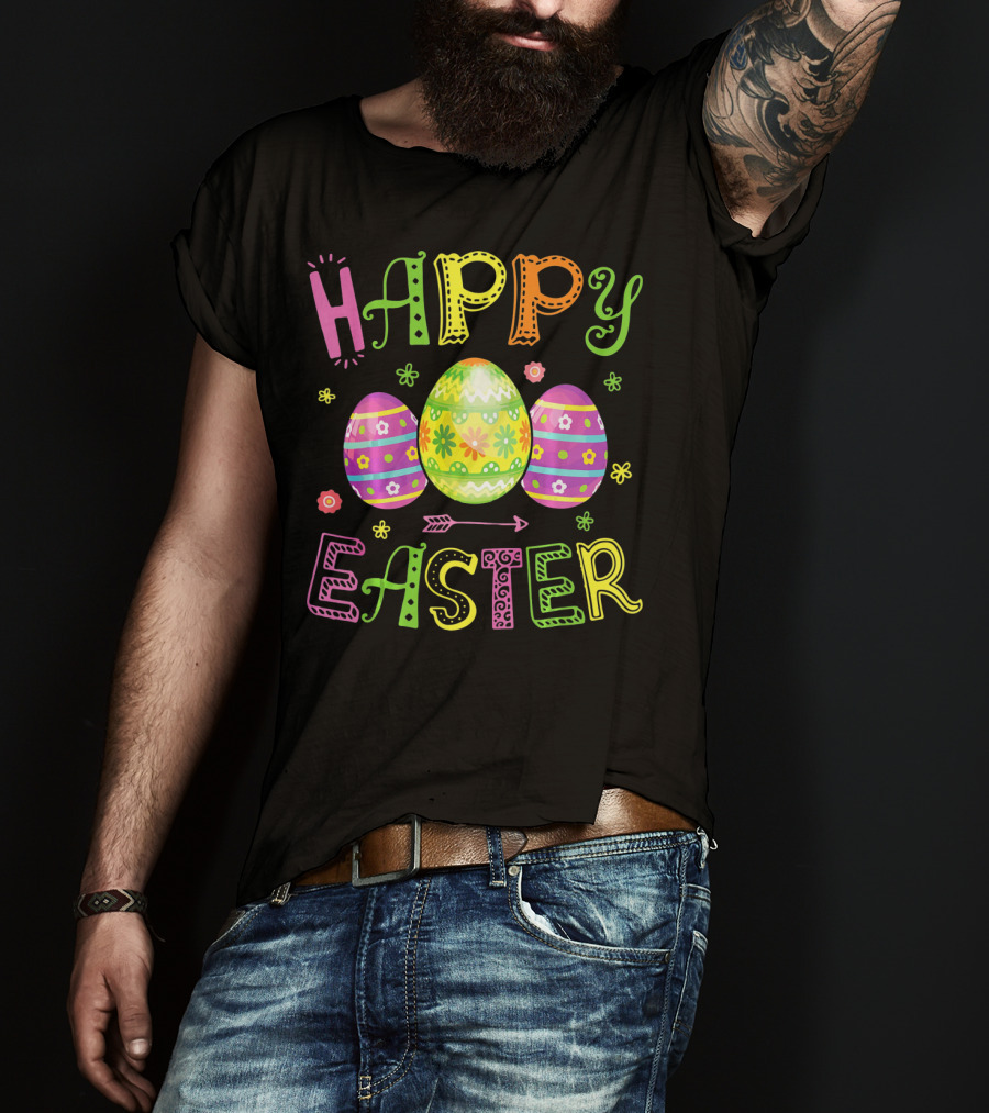 Happy Easter Egg Colorful T-Shirt