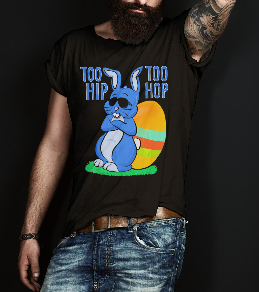 Too Hip Too Hop Easter Bunny Egg Girls Kids T-Shirt
