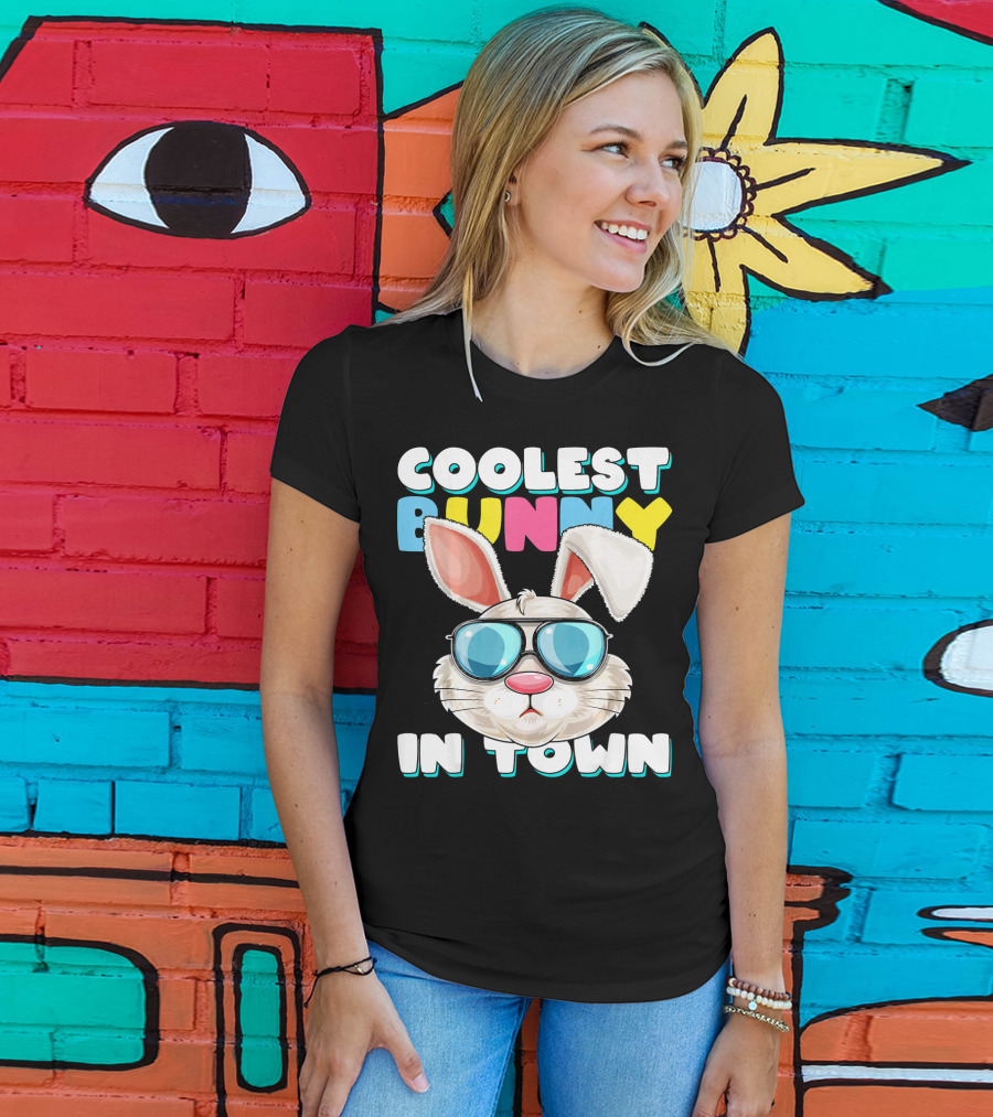 Coolest Bunny In Town Easter Bunny Costume T-Shirt