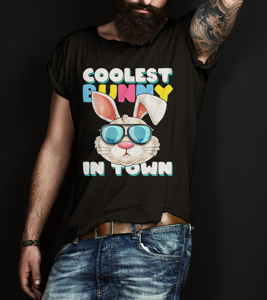 Coolest Bunny In Town Easter Bunny Costume T-Shirt