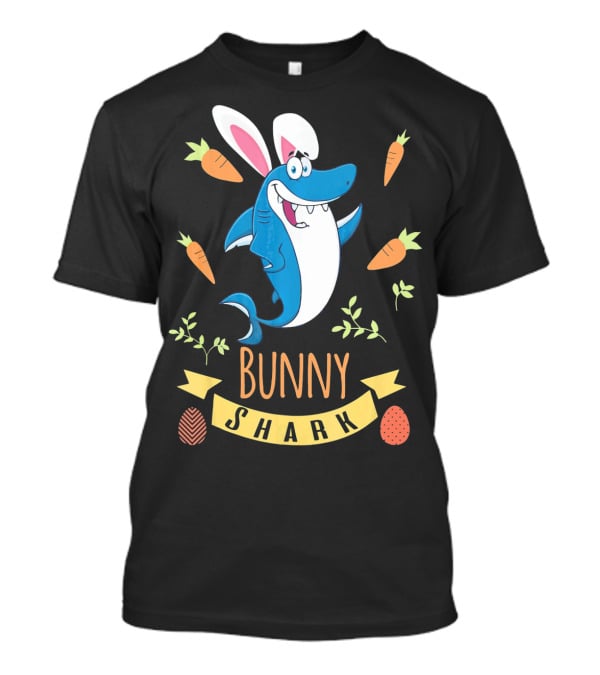 Bunny Shark Easter Carrot Egg Adventure T-Shirt