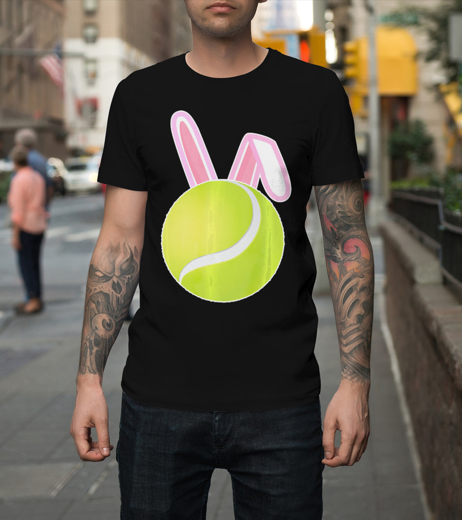 Tennis Ball with Easter Bunny Ears T-Shirt
