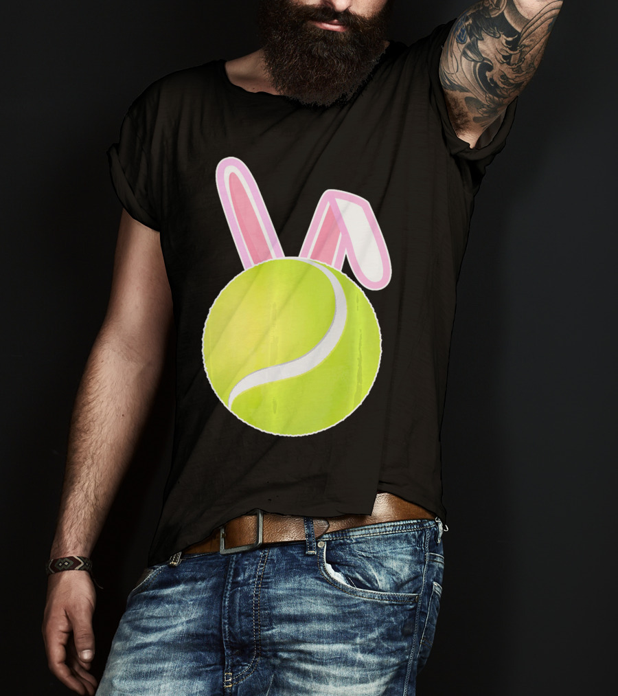 Tennis Ball With Easter Bunny Ears T-Shirt