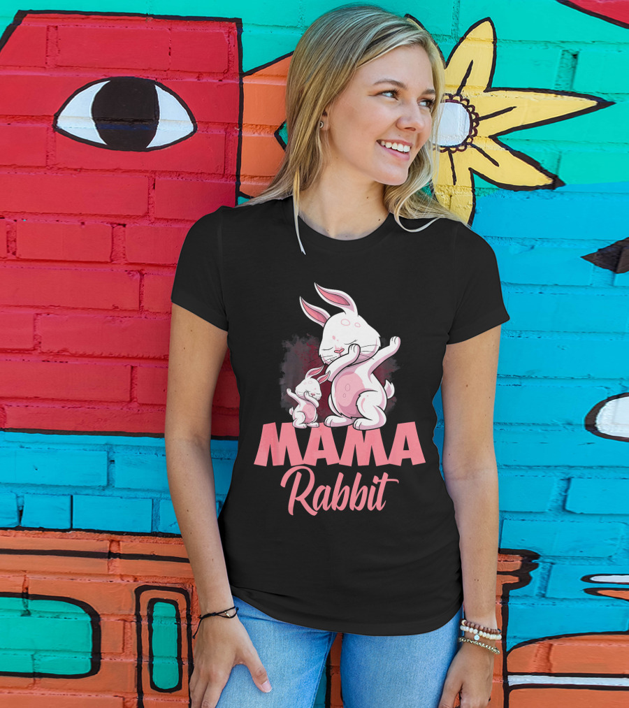 Mama Rabbit Matching Family Bunny Mama Rabbit T-Shirt