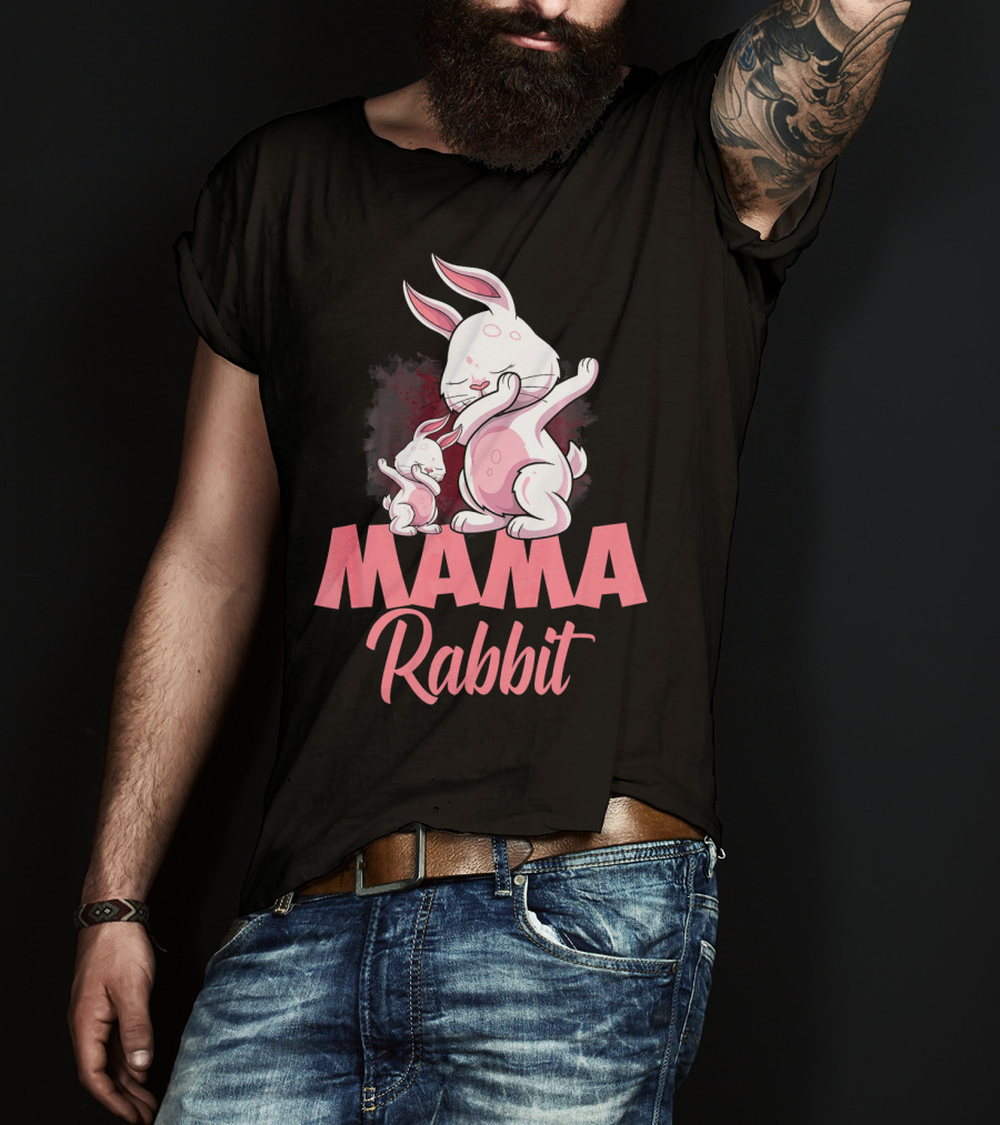 Mama Rabbit Matching Family Bunny Mama Rabbit T-Shirt