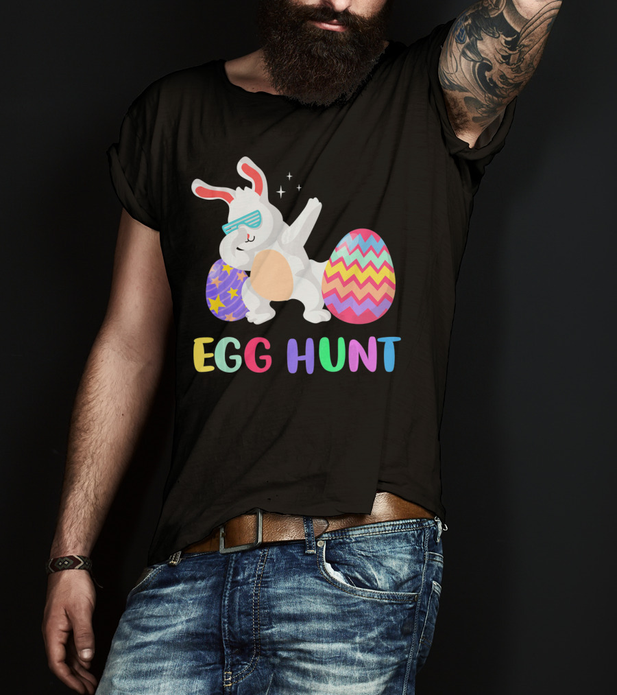 Easter Bunny Dabbing Egg Hunt Funny Easter T-Shirt